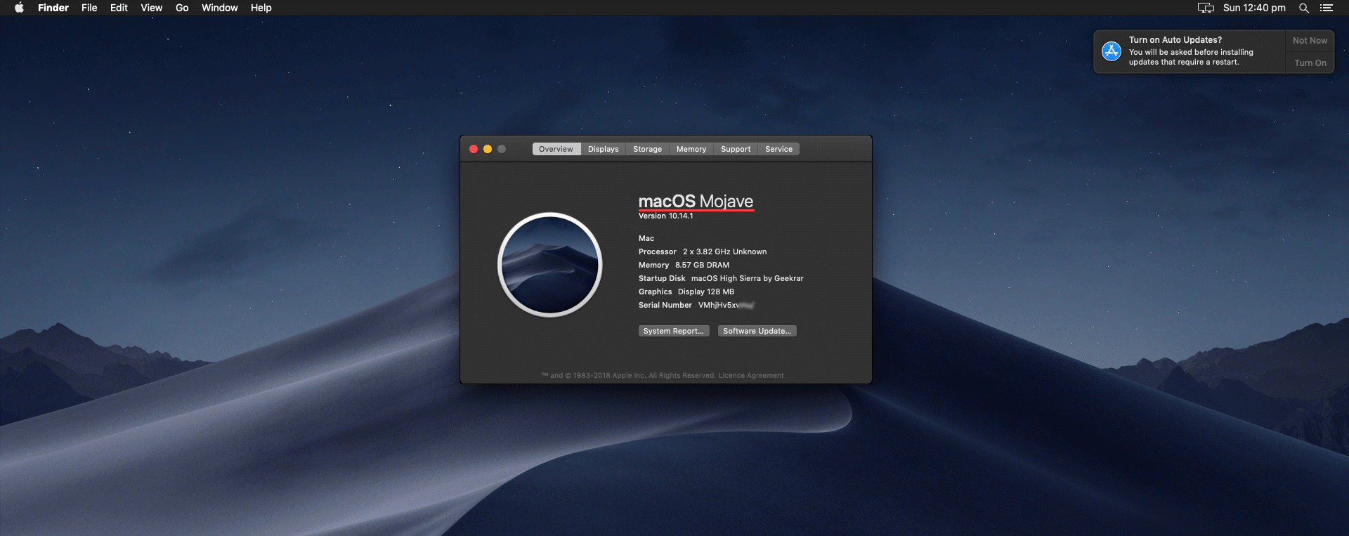 virtual machine for mac os sierra not full screen